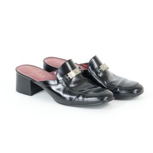 Lauren by Ralph Lauren Open Back Leather Heel Sz 8